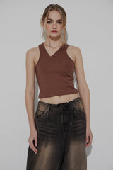 DOUBLE SLEEVELESS TOP