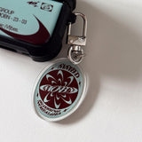 MOBN Acrylic Keyring (PaleAqua/Burgundy)