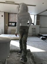 グレイシャージップクロップパッファージャケット