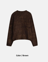 [Unisex] Blend hair crop cardigan(2color)