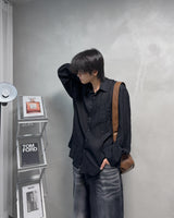 Tory Pleated Shirt (SkyBlue)