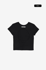 シートンカットアウトクロップTシャツ