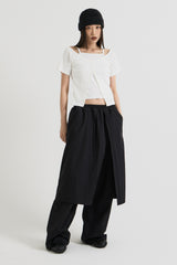 ノースリーブ レイヤードトップス, White