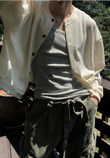[S/S] Clean crop cardigan(3color)
