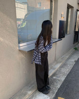 ピンタックバンディングスラックス