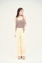 ネックタイニットキャミソール / necktie knit camisole