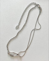 melting two chain necklace