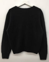 Hairy Angora V-Neck Knit (4 Colors)
