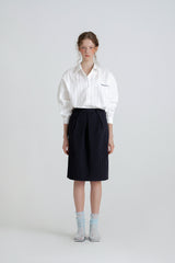 Pumpkin stripe skirt_charcoal