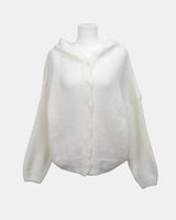 Lyle Mohair Hooded Knit Cardigan