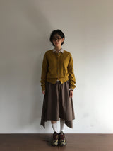 Nadine cutout midi skirt (3color)