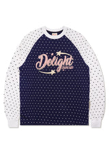 Oversized fit Raglan-dot T-shirt Navy (FCF3TS648W)