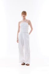 BIJOU PPINTUCK BANDING PANTS / WHITE