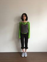 Liège button boat neck t-shirt (3color)