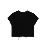 Heart string crop T-shirt (Black