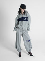 STAR LOGO HOODIE ZIP-UP GREY