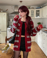 [wool21%] スウェイマルチストリッピードカーディガン