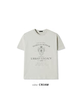 スリムレトロスクリプト半袖Tシャツ (3color) (No.963)