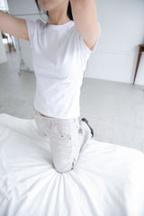 clean short sleeve half top(3colors)