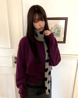 エルバンドットカラーブロックシアリングマフラー