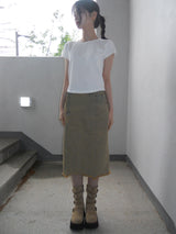 vintage yellow denim skirt