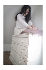  Exclusive patchwork shirt (white)