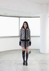 [ID] Floral Jacquard Set-up (Skirt) (Gray)