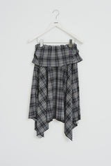 (W) Hippie Checked Skirt