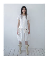  Buttonette french dress (Ivory)