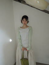 [prts made] フラワーベースボールTシャツ (グリーンティー)