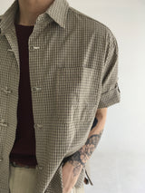 crop buckle shirt(2colors)