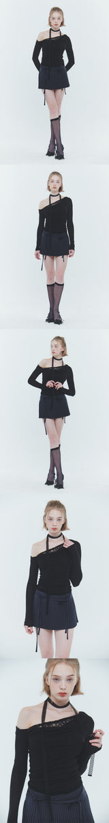 LAURA LACE TOP black