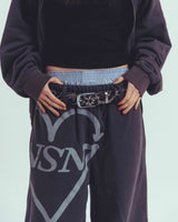 nsn logo sweat pants -gray-