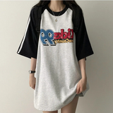グランドカラーマッチングカラー ナグラントラックツーストリングストラップ オーバーフィットTシャツ