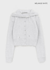 [MADE] Plain Cotton Snap Hooded Jumper