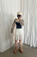 COLLAR BOLERO KNIT CARDIGAN (5COLORS!)