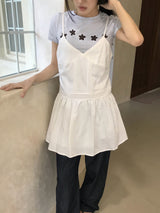 ロエンピンタックレイヤードスリップミニドレス