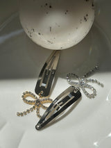 Kira kira ribbon hair pin (2color)