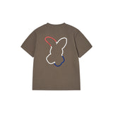 25SS FRENCH RABBIT SILHOUETTE WOMAN SHORT SLEEVE T-SHIRT COCOA