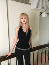WRAP HALTERNECK SLEEVELESS