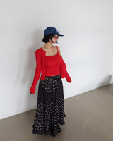 Dot Dot Dot Cancan Long Skirt