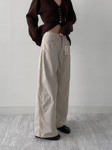 [FW/Brushed Lining] 421 Curved Bonded Wide Pants