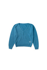 Moa v-neck knit_blue