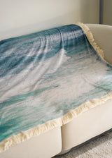 JEJU marine blue tassel blanket