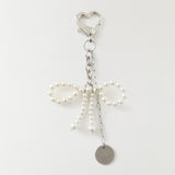 Pearl ribbon keyring