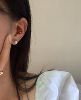 (silver925) ラブリーリボンピアス type2 *gold