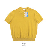 LMN ロイヤルクールリネン3ボタン半袖ニットウェア(11 colors)