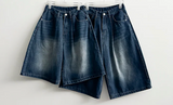 Meli Pintuck Denim Bermuda Shorts [Short & Long Selection*]