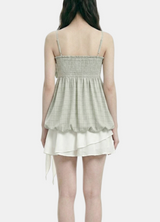 Solin Ribbon Check Babydoll Top