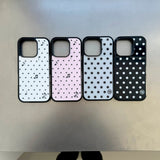 xs ♩♪♬ ドット (white) グラスバンパーiPhone ケース